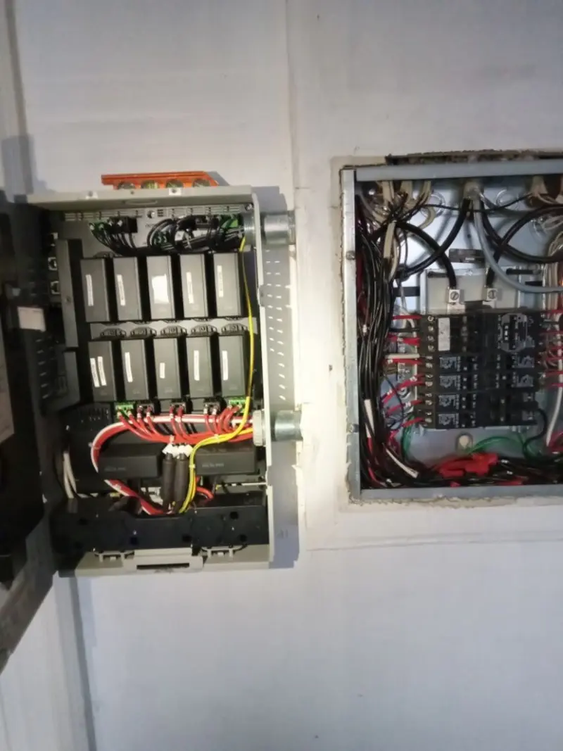 Electrical panel upgrade completed for Security Camera Wiring in Woodfield
